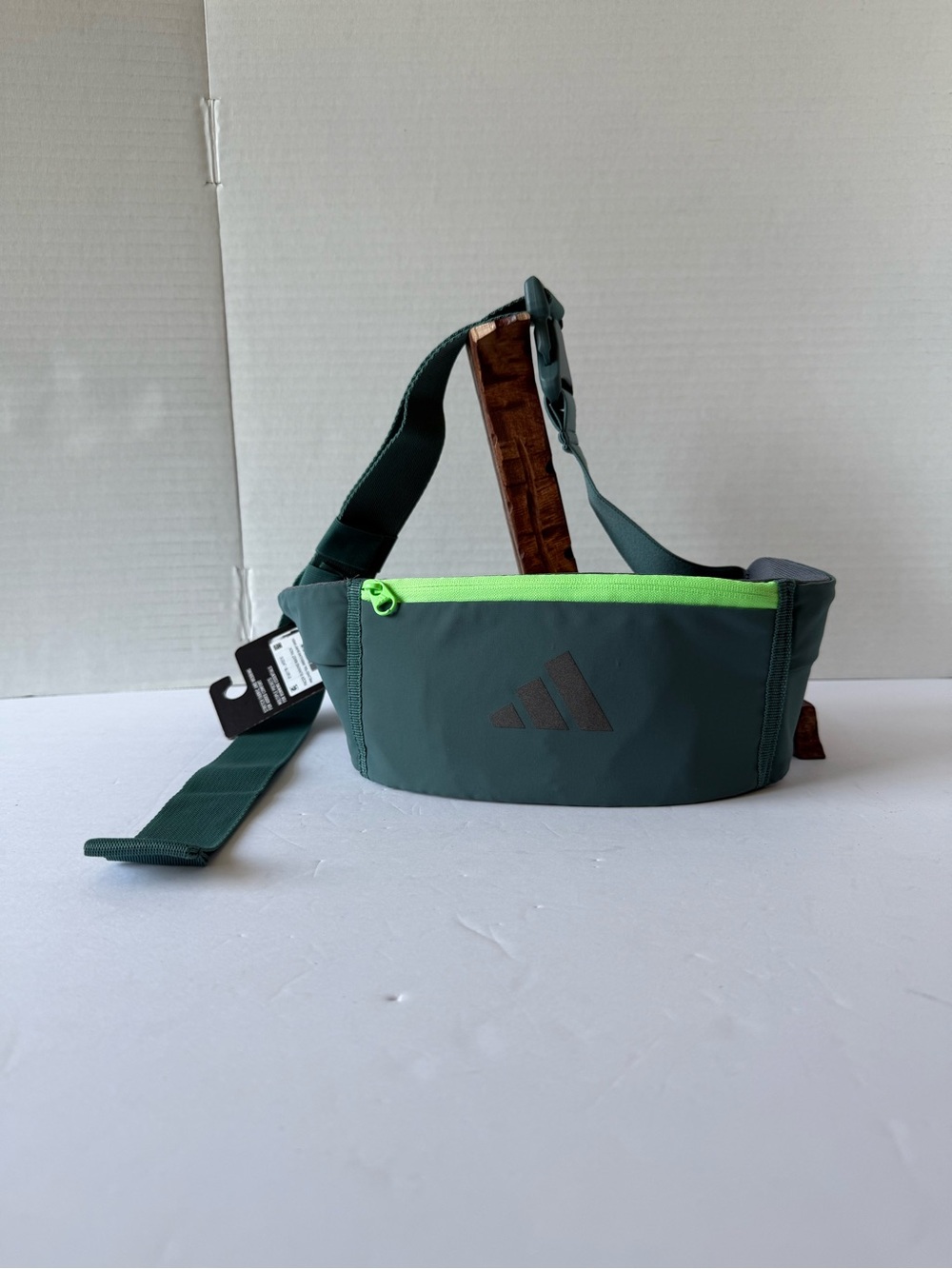 Adidas Pacer Running Waist Pack Teal Green Lime Burst Adjustable Pockets NWT